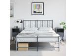 Vidaxl Comodini 2 Pz. Antracite 36X39X60,5 Cm In Acciaio