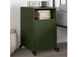 Vidaxl Comodino Verde Oliva 36X39X59 Cm Acciaio