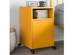 Vidaxl Comodino Giallo Senape 36X39X59 Cm Acciaio