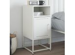 Vidaxl Comodino Bianco 36X39X78 Cm Acciaio