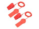 2 Pezzi Chiave Di Sicurezza Per Tapis Roulant Interruttore Di Sicurezza Per Tapis Roulant Blocco Di Sicurezza Arresto Di Emergenza Di Ricambio 28 X 43 Clip Di Sicurezza Rettangolare Rosso