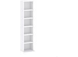 Porta Cd/Dvd 92 Cm A Ripiani Regolabili Bianco