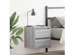 Vidaxl Comodino A Parete Grigio Sonoma 38X34X40 Cm