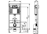 Tece Tecebase - Installazione A Parete Per Wc Sospeso, Con Cassetta Di Raccolta Base, Altezza Di Costruzione 1,12 M 9400401