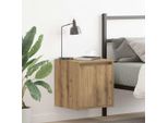 Vidaxl Comodini Da Parete 2 Pz. Rovere Artigianale 38X34X40 Cm