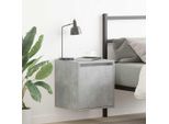 Vidaxl Comodino A Parete Grigio Cemento 38X34X40 Cm