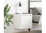 Vidaxl Comodino A Parete Bianco 38X34X40 Cm
