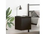 Vidaxl Comodino A Parete Nero 38X34X40 Cm