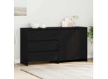 Vidaxl Credenza 2 Pezzi Nero 70 X 41 X 75 Cm Materiale A Base Di Legno