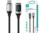 Usams Ha Intrecciato U78 Usb-C Al Cavo Led Lightning 1.2M 20W Pd Carica Rapida Sj545Usb02 (Us-Sj545)