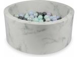 Piscina Di Palline 90X40 In Marmo - Con 300 Palline / Menta Chiaro, Rosa Baby Perla, Blu Baby Perla, Perla, Grigio