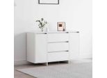 Vidaxl Credenza Con Cassetti Bianco 120 X 41 X 75 Cm Materiale A Base Di Legno