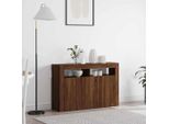 Vidaxl Credenza Look Rovere Marrone 116 X 30 X 75 Cm Materiale In Legno