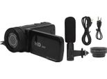 Hd 1080P 16 Mp Videocamera Portatile Per Vlogging - Registratore 16X Zoom Videocamera Digitale Registratore Audio Dv Con Obiettivo Grandangolare Ruotabile