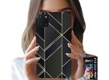 Custodia Per Samsung Galaxy A81 - Cornici Dorate, Design Elegante + Vetro