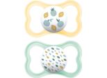 Mam Air Succhietto 16+ Mesi (Set Di 2), Mam Succhietto 16-36 Mesi Per Pelli Sensibili E Delicate, Set Di Accessori 2 Pezzi Per Neonati Con Tettarella In Gomma Naturale E