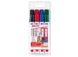 Pennarello Indelebile, Edding 3000, Set Di 4 Pezzi