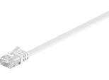 Goobay 93364 Cavo Patch Piatto Cat 5E, U/Utp, Bianco, 15 M - Miscela Di Rame Cca