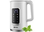 Bollitore Ecosa In Acciaio Inox Con Impostazione Della Temperatura (40°C-100°C) Bollitore Per Tè Da 1,7 Litri E 2200 Watt 100% Bpa Free Funzione Keep Warm Display A Led Con Selezione Della Temperatura Bollitore Per Acqua Bianco