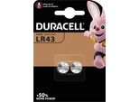 Duracell LR43 Confezione Da 2 Blister / Pila A Bottone 1,5 V