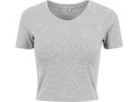 Build Your Brand BY042 | T-Shirt Da Donna / Maglia Singola / Taglio Corto - Colore: Grigio - Taglia: Xs