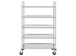 Carrello Di Servizio A 5 Livelli 107 X 55 X 147 Cm In Acciaio Inox