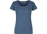 X.O By Promodoro 1545 | Maglietta Donna A Girocollo, Cotone Pettinato - Colore: Heather Navy - Taglia: S