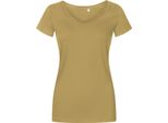 X.O By Promodoro 1525 | Maglietta Da Donna Con Scollo A V, Cotone Pettinato - Colore: Olive - Taglia: L