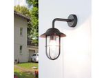 Toronto Applique Da Esterno IP44 Sospensione Nero Opaco Vetro Chiaro 1 Luce