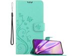 Cadorabo Cover Per Samsung Galaxy S10 4G Cover Protettiva In Turchese Cover Protettiva Cover Per Telefono Cellulare Cover Fiori Custodia Fiore