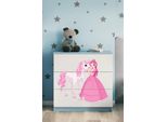Cassettiera Per Bambini Cavallo Principessa Nel Colore Blu Babydreams