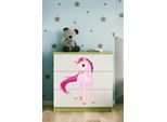 Cassettiera Per Bambini Unicorno Nel Colore Verde Babydreams