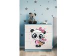 Cassettiera Per Bambini Panda Nel Colore Blu Babydreams