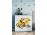 Cassettiera Per Bambini Excavator Nel Colore Blu Babydreams
