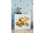 Cassettiera Per Bambini Excavator Nel Colore Bianco Babydreams