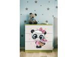 Cassettiera Per Bambini Panda Nel Colore Verde Babydreams