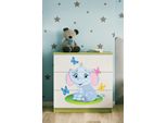 Cassettiera Per Bambini Elefante Nel Colore Verde Babydreams