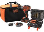 Black + Decker Trapano A Percussione A Batteria 18V - 2 Batterie 18V 1X2,5Ah 1X4Ah - Caricabatterie - Borsa - BL188ME2SA-QW