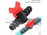 Qcwwy Valvola Di Controllo Del Flusso Dell'acqua Dell'acquario Di 3 Dimensioni Per Il Tubo Di Flusso Dell'acqua Per Il Tubo Flessibile, Materiale Di Qualità (Valvola Di Controllo A 4 Punti Con Lo Stesso Diametro)
