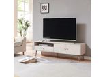 Mobile Tv 'Hallevil' Con Cassetto E 2 Ante 150 X 39 X 45 Cm Bianco