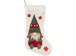 Excelsa Calza Di Natale Gnomo Poliestere Bianco