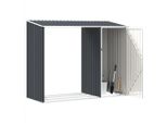 Vidaxl Deposito Per Legna Da Ardere Da Giardino Antracite 245X98X159 Cm Acciaio Zincato