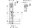 Geberit Duofix Elemento Da Parete Per Wc Altezza Di Installazione 980 Mm Azionamento Dall'alto O Dal Davanti Con Cassetta Da Incasso Omega 111.030.00.2