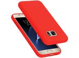 Cadorabo Custodia Protettiva Per Samsung Galaxy S7 Caso In Rosso Telefono Cellulare Custodia Cover Tpu Etui