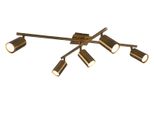 Trio 5 Faretti Da Soffitto Marley In Ottone Antico