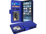 Cadorabo Custodia Per Apple Iphone 13 Mini In Blu Cover Posteriore Cellulare Protettiva Cover Libro Custodia Libretto Slot Per Carte Di Credito