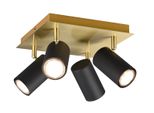 Trio 4 Faretti Da Soffitto Marley Nero-Oro