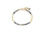 Armband Ciao By Leonardo "Lola Ciao", Schwarz (Gelbgoldfarben, Schwarz, Schwarz), ArmbäNder, Damen, 18,5Cm, Edelstahl, Armband, Mit Kristallglas