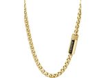 Edelstahlkette Lacoste "Spelt", Gold (Gelbgoldfarben, GrüN), Halsketten, Herren, Edelstahl, L: 56 B: 4Mm, Edelstahlkette, Mit Emaille, B:4Mm