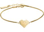 Armband Liebeskind Berlin "Schmuck Geschenk Edelstahl Armkette Herz", Gold (Gelbgoldfarben), ArmbäNder, Damen, 17Cm, Edelstahl, Armband